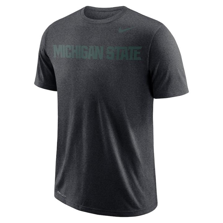 Men's Nike Michigan State Spartans Wordmark Tee, Size: Xxl, Char