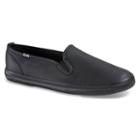 Keds Champion Women's Slip-on Leather Shoes, Size: 7 Wide, Black