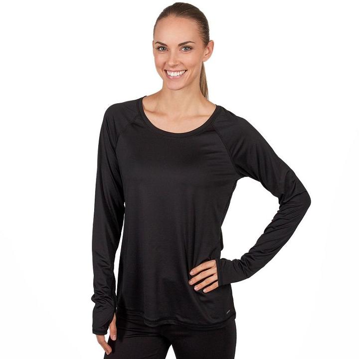 Women's Jockey Sport Ergo Performance Long Sleeve Tee, Size: Large, Oxford
