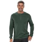 Men's Croft & Barrow&reg; Classic-fit Stretch Henley, Size: Large, Dark Green