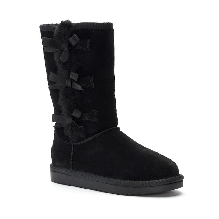 Koolaburra By Ugg Victoria Girls' Tall Winter Boots, Size: 13, Black