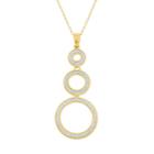 18k Gold Over Silver Circle Pendant Necklace, Women's, Size: 18, White