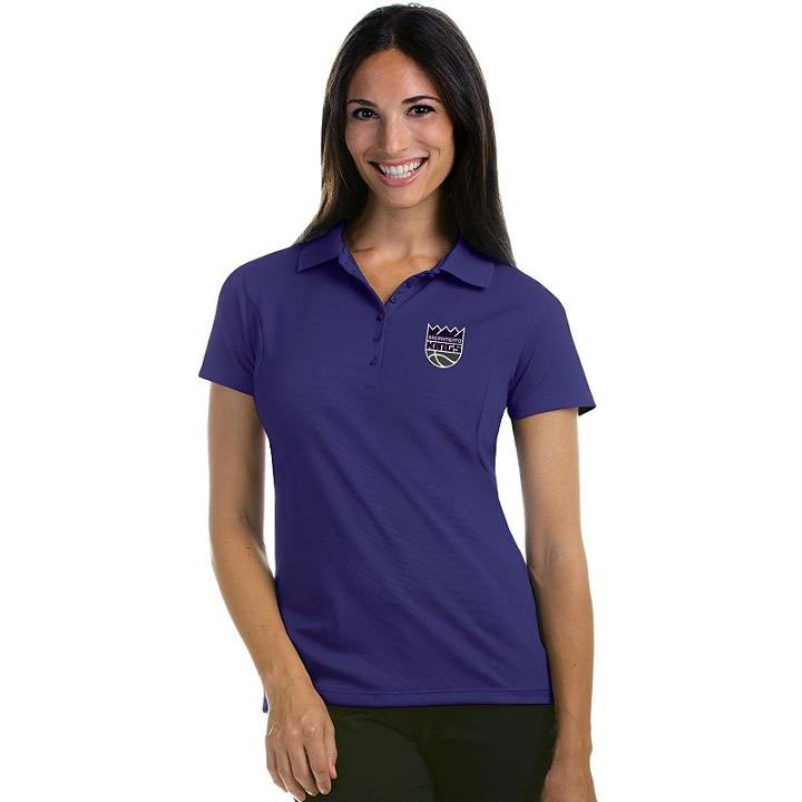 Women's Antigua Sacramento Kings Pique Xtra-lite Polo, Size: Large, Drk Purple