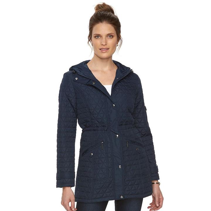 Women's Weathercast Hooded Walker Anorak Jacket, Size: Small, Blue