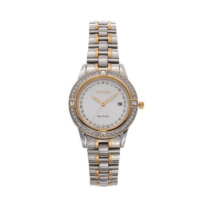 Citizen Eco-drive Women's Silhouette Two Tone Stainless Steel Watch - Fe1154-57a, Size: Small, Multicolor