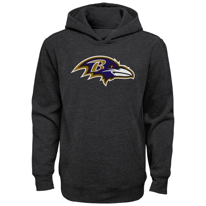 Boys 8-20 Baltimore Ravens Promo Hoodie, Size: M 10-12, Grey (charcoal)