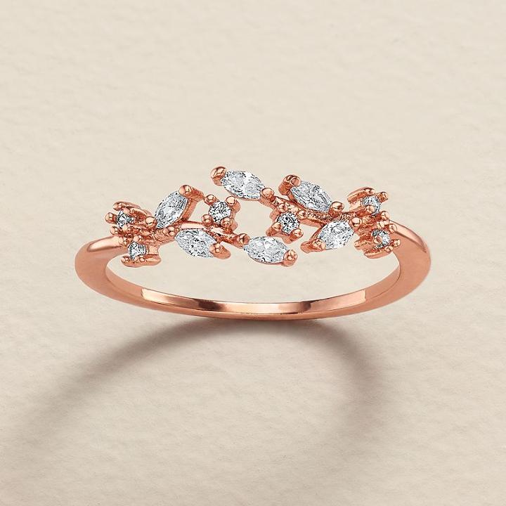 Lc Lauren Conrad Runway Collection Cubic Zirconia Vine Ring, Women's, Size: 7, Red