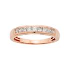 14k Rose Gold 1/2 Carat T.w. Igl Certified Diamond Anniversary Ring, Women's, Size: 8, White