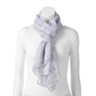 Lc Lauren Conrad Floral & Bees Wrap Oblong Scarf, Women's, Light Blue