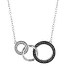 Stella Grace 1/10 Carat T.w. Black & White Diamond Sterling Silver Circle Link Necklace, Women's, Size: 18
