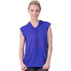 Women's Soybu Capetown Cap Sleeve Hoodie, Size: Medium, Drk Purple