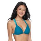 Mix And Match Macrame Push-up Bikini Top, Teens, Size: Small, Med Blue