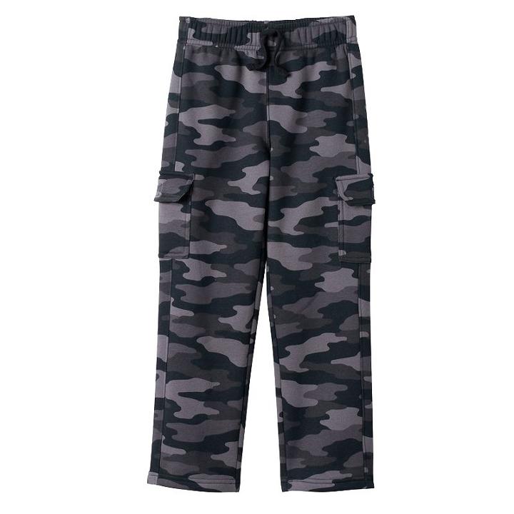 Boys 4-7x Jumping Beans&reg; Camouflage Fleece-lined Cargo Pants, Boy's, Size: 4, Grey