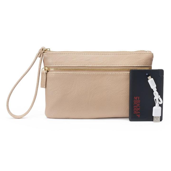 Apt. 9&reg; My Back-up Buddy Phone Charging Wristlet, Women's, Med Grey