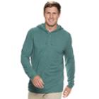 Big & Tall Sonoma Goods For Life&trade; Modern-fit Supersoft Henley Hoodie, Men's, Size: Xl Tall, Dark Green
