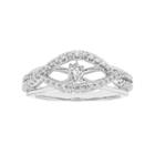 14k White Gold 1/2 Carat T.w. Diamond Twist Ring, Women's, Size: 6.50
