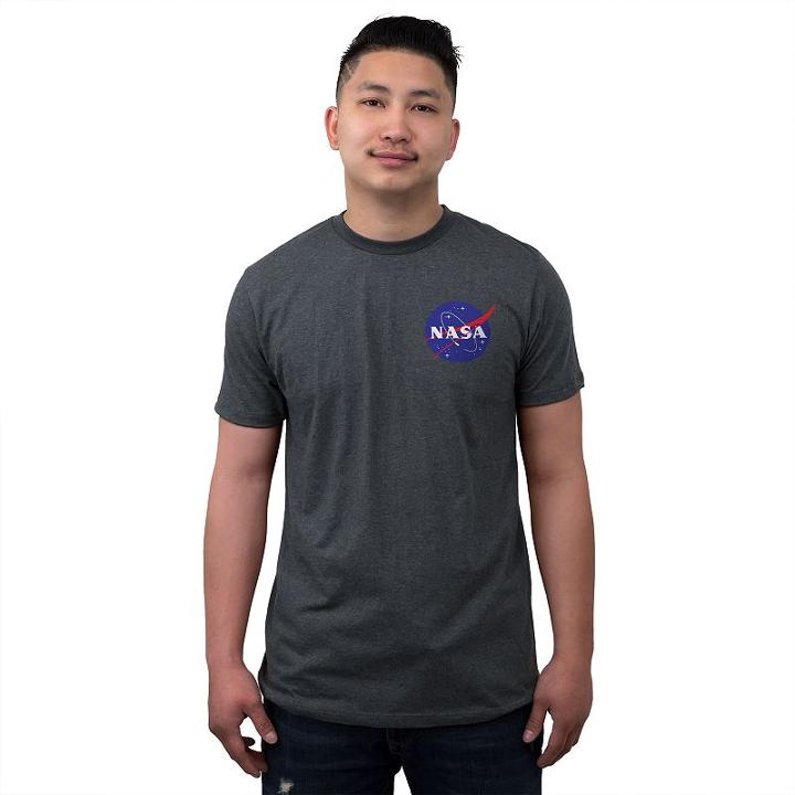 Men's Nasa Logo Tee, Size: Large, Grey Other