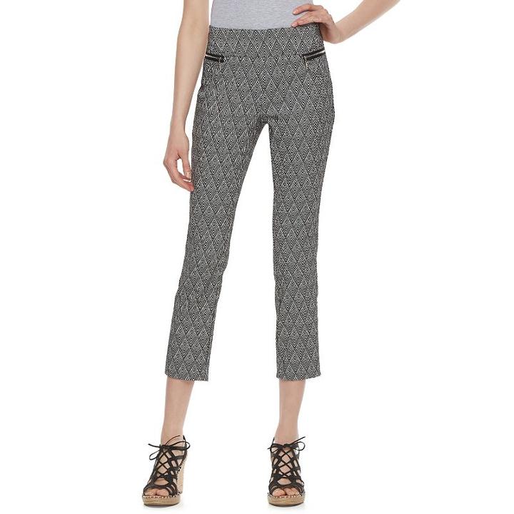 Juniors' Joe B Textured Zipper Ankle Pants, Girl's, Size: Small, Oxford
