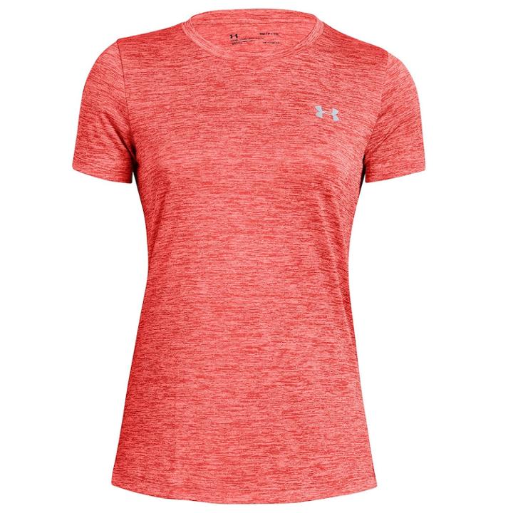 Women's Under Armour Tech Twist Crew Short Sleeve Tee, Size: Medium, Orange