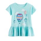 Girls 4-12 Sonoma Goods For Life&trade; Graphic Peplum Tee, Size: 5, Brt Blue