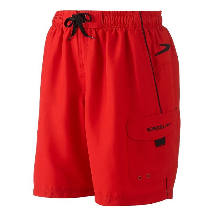 Men's Speedo Marina Volley Swim Trunks, Size: Large, Red