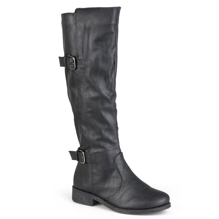 Journee Collection Jagger Womens Buckle Riding Boots, Women's, Size: 6, Black