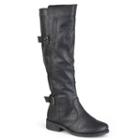 Journee Collection Jagger Womens Buckle Riding Boots, Women's, Size: 6, Black