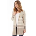 Women's Apt. 9&reg; Striped Car Coat, Size: Small, Oatmeal Stripe