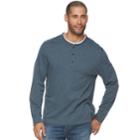 Men's Method Classic-fit Mock-layer Henley, Size: Xl, Dark Blue