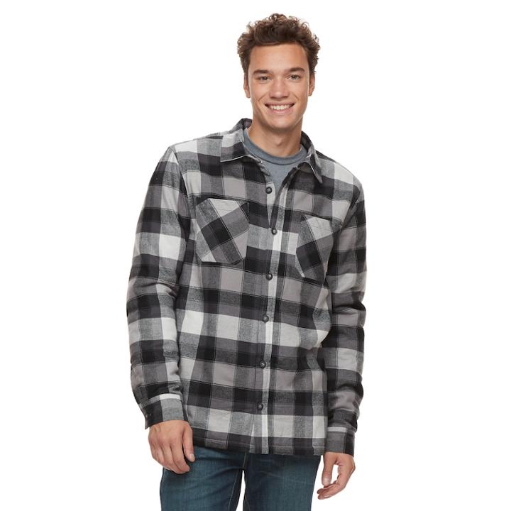 Men's Vans Make Mind Sherpa-lined Shirt Jacket, Size: Xl, Black