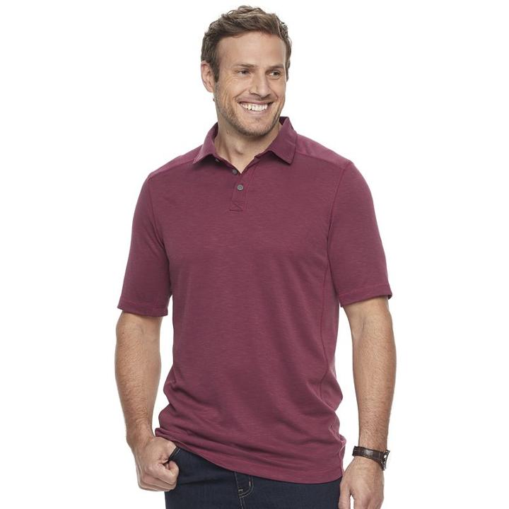 Big & Tall Croft & Barrow&reg; Classic-fit Slubbed Outdoor Performance Polo, Men's, Size: Xxl Tall, Red