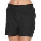 Women's Croft & Barrow&reg; Solid Swim Shorts, Size: 8, Black