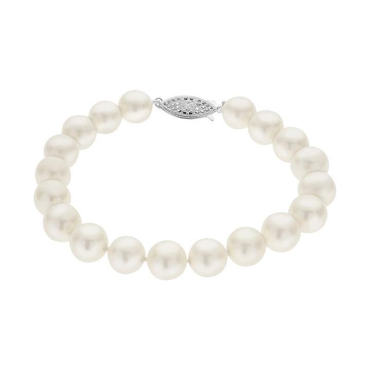 Pearlustre By Imperial 8.5-9.5 Mm Freshwater Cultured Pearl Bracelet - 8 In, Women's, Size: 8, White