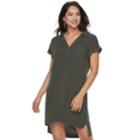 Women's Rock & Republic&reg; High-low Shirtdress, Size: Small, Black