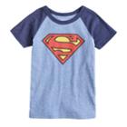 Boys 4-10 Jumping Beans&reg; Dc Comics Superman Logo Raglan Graphic Tee, Size: 7, Med Blue