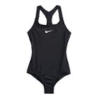 Girls 7-14 Nike Racerback Swimsuit, Size: 14, Black