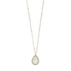 Lc Lauren Conrad Simulated Mother-of-pearl Long Teardrop Pendant Necklace, Women's, Gold