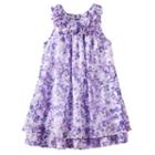 Girls 4-6x Blueberi Boulevard Chiffon Sundress, Girl's, Size: 5, Purple