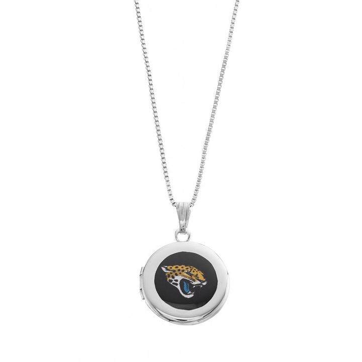Jacksonville Jaguars Sterling Silver Locket, Women's, Size: 18, Grey