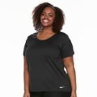 Plus Size Nike Training Tee, Women's, Size: 2xl, Grey (charcoal)