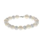 Pearlustre By Imperial Freshwater Cultured Pearl & Crystal Bead Bracelet Bracelet, Women's, Size: 7.5, White