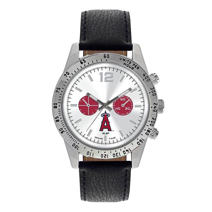 Men's Game Time Los Angeles Angels Of Anaheim Letterman Watch, Black