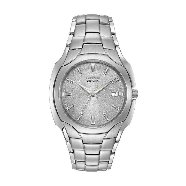 Citizen Eco-drive Men's Stainless Steel Watch, Size: Medium, Grey