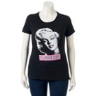Juniors' Plus Size Marilyn Monroe Flawless Graphic Tee, Girl's, Size: 3xl, Black
