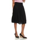 Women's Croft & Barrow Smocked Challis Midi Skirt, Size: Small, Black