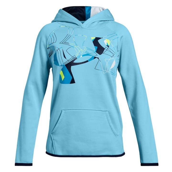 Girls 7-16 Under Armour Fleece Logo Hoodie, Size: Medium, Turquoise/blue (turq/aqua)
