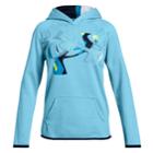 Girls 7-16 Under Armour Fleece Logo Hoodie, Size: Medium, Turquoise/blue (turq/aqua)