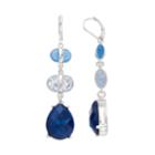 Dana Buchman Simulated Crystal Drop Earrings, Women's, Blue