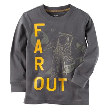 Boys 4-8 Carter's Far Out Astronaut Space Graphic Tee, Size: 4, Grey