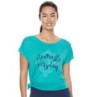 Women's Gaiam Intention Graphic-print Yoga Tee, Size: Xl, Orange Oth